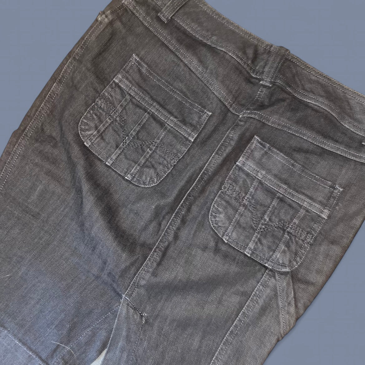 Vintage Diesel Black Denim Midi Skirt