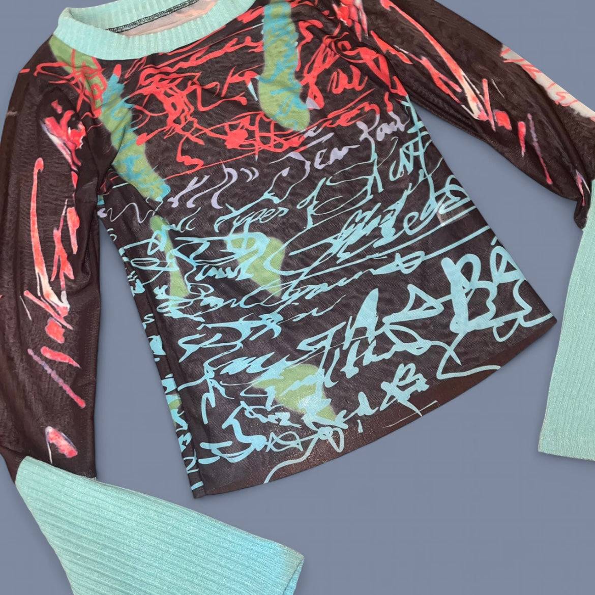 Graphic Mesh European-style Long Sleeve