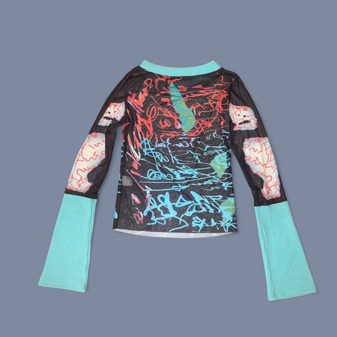 Graphic Mesh European-style Long Sleeve
