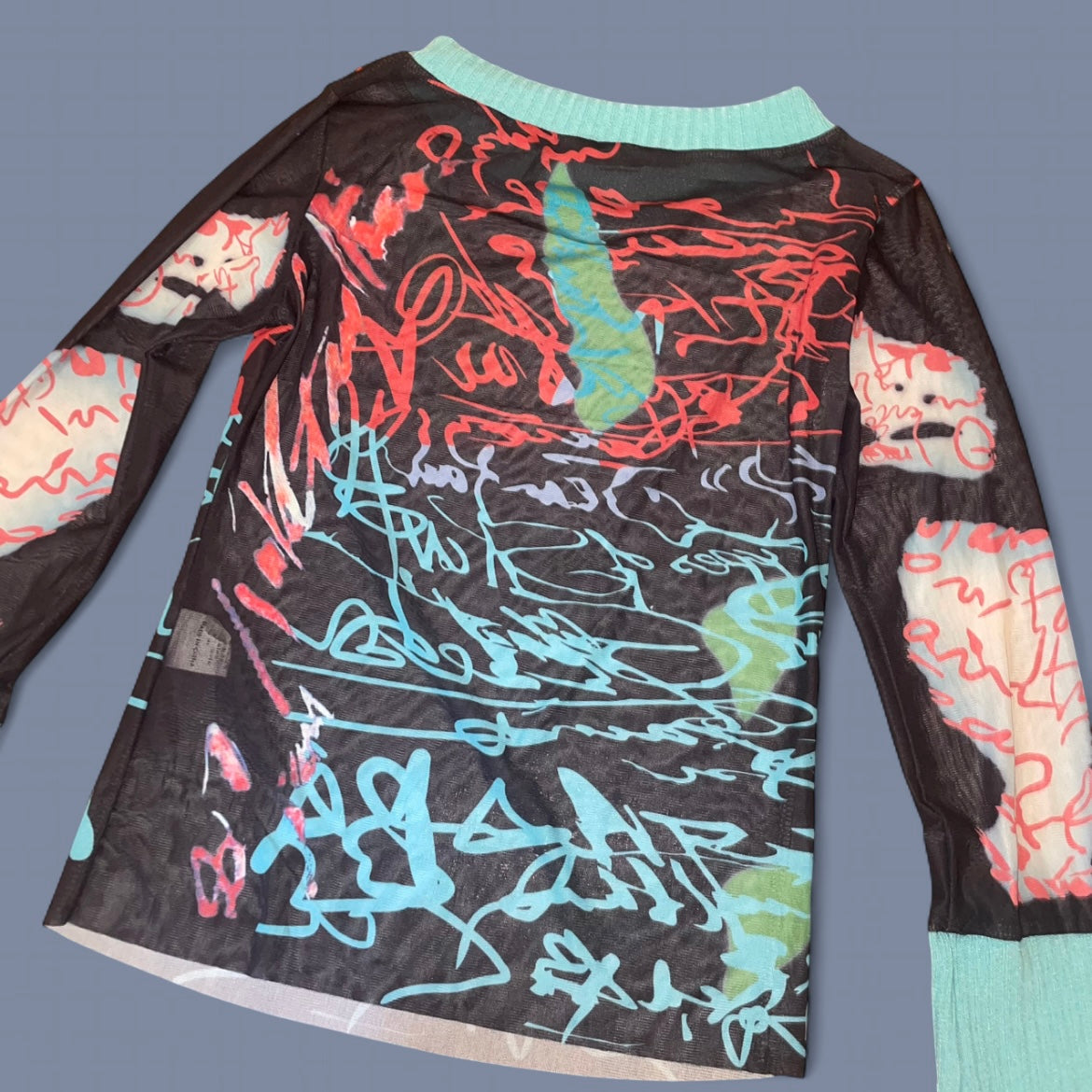 Graphic Mesh European-style Long Sleeve