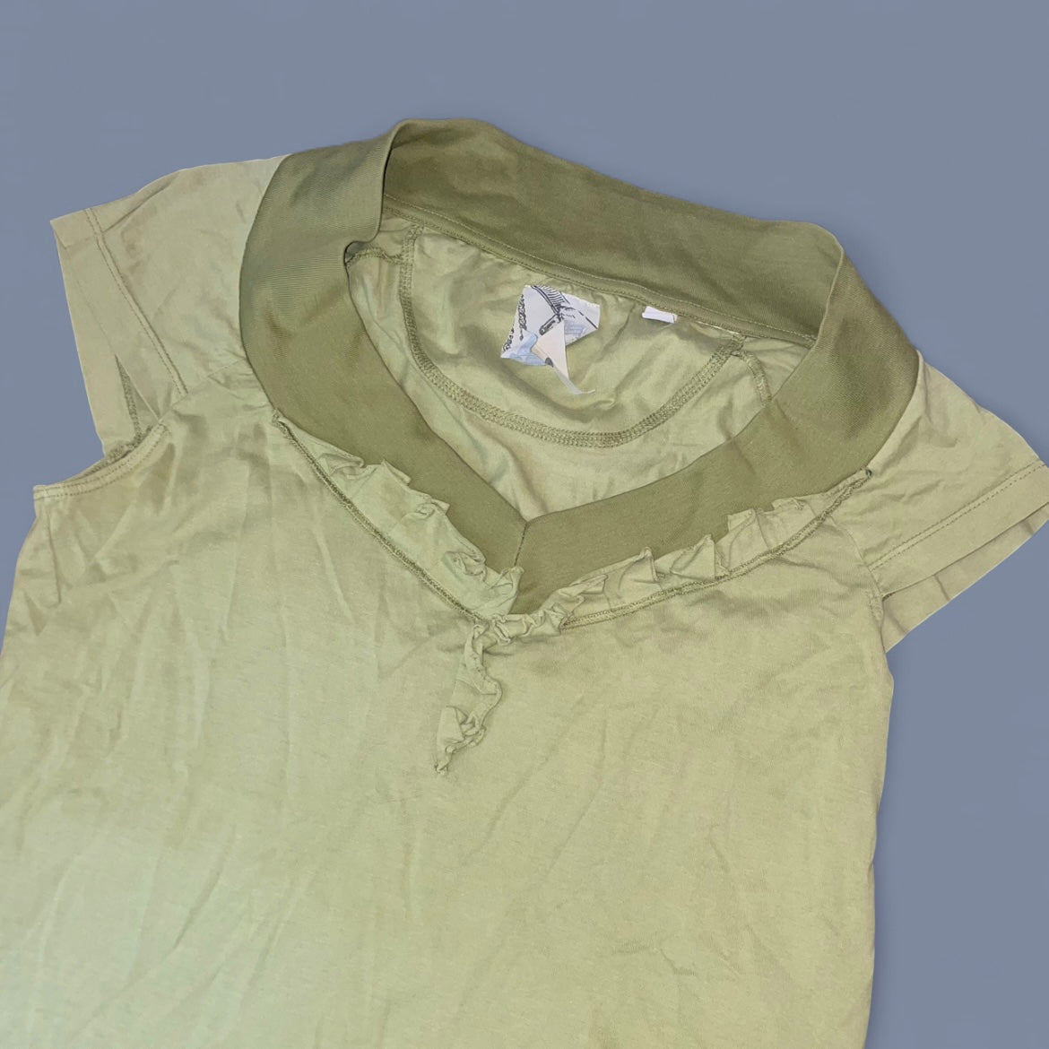 Vintage Miss Sixty Green Ruffle Top