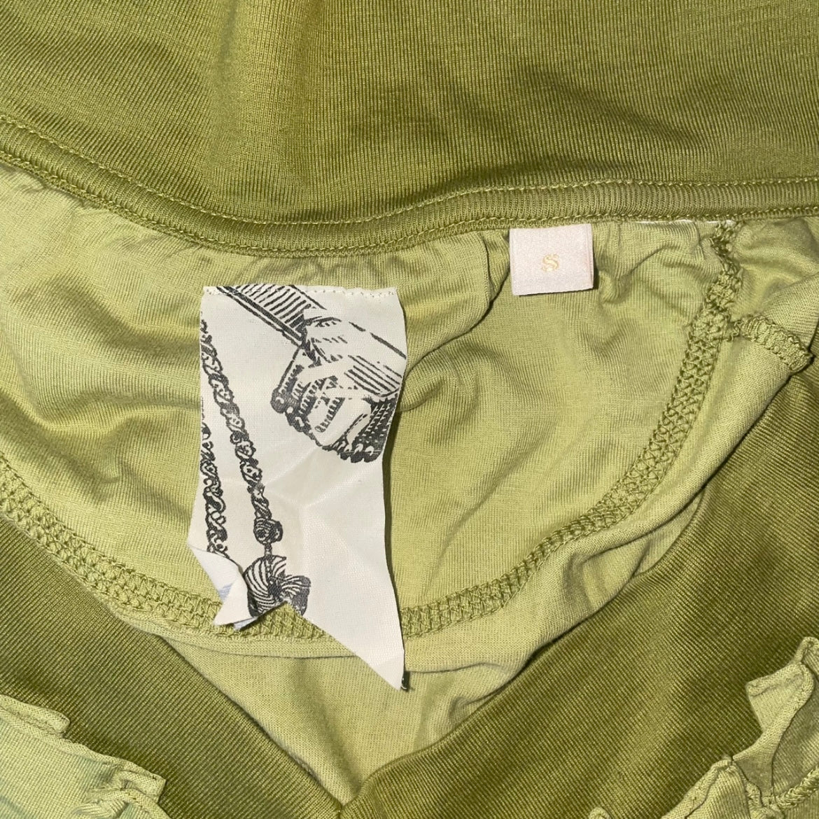 Vintage Miss Sixty Green Ruffle Top