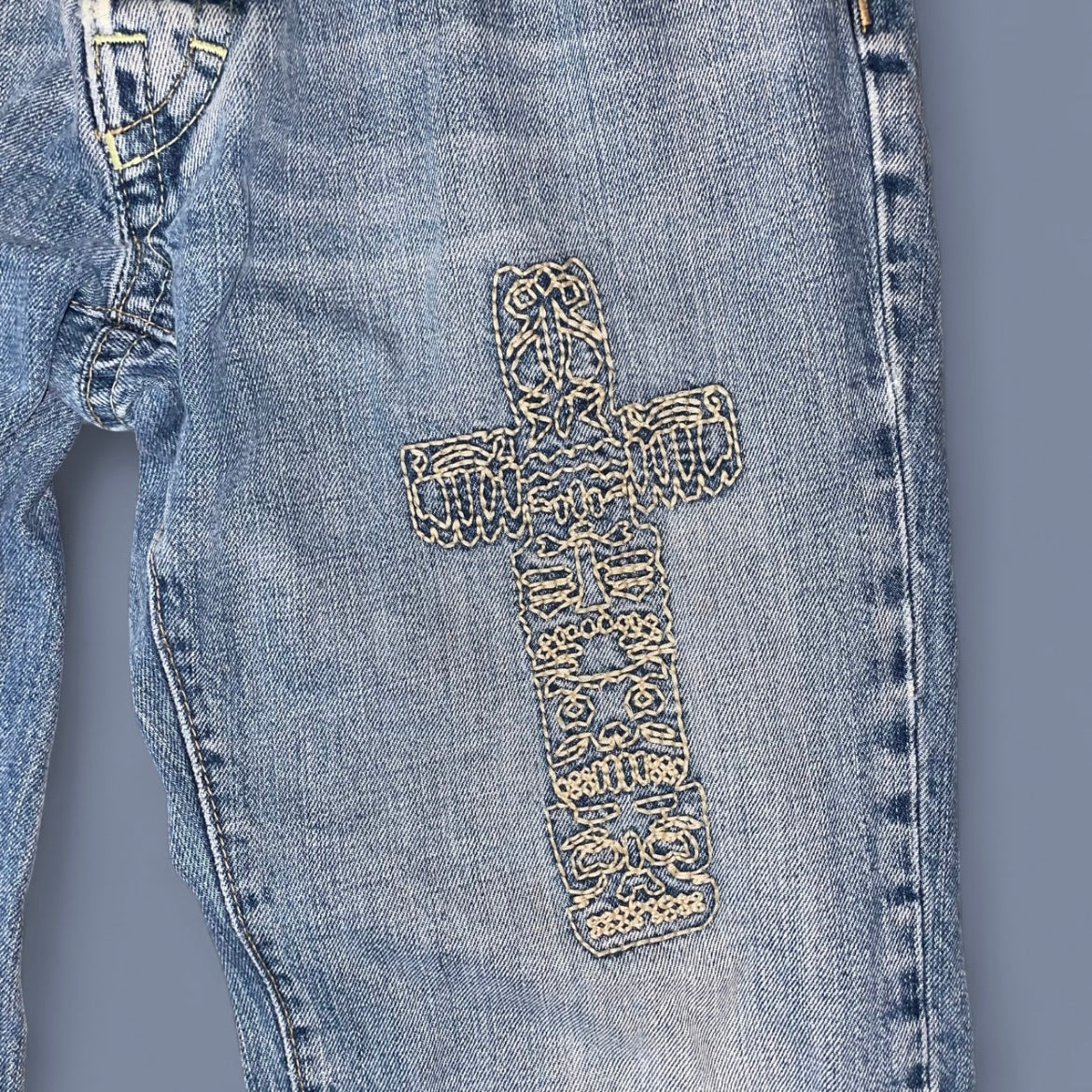 Vintage Dsquared2 Embellished Straight-Leg Jeans