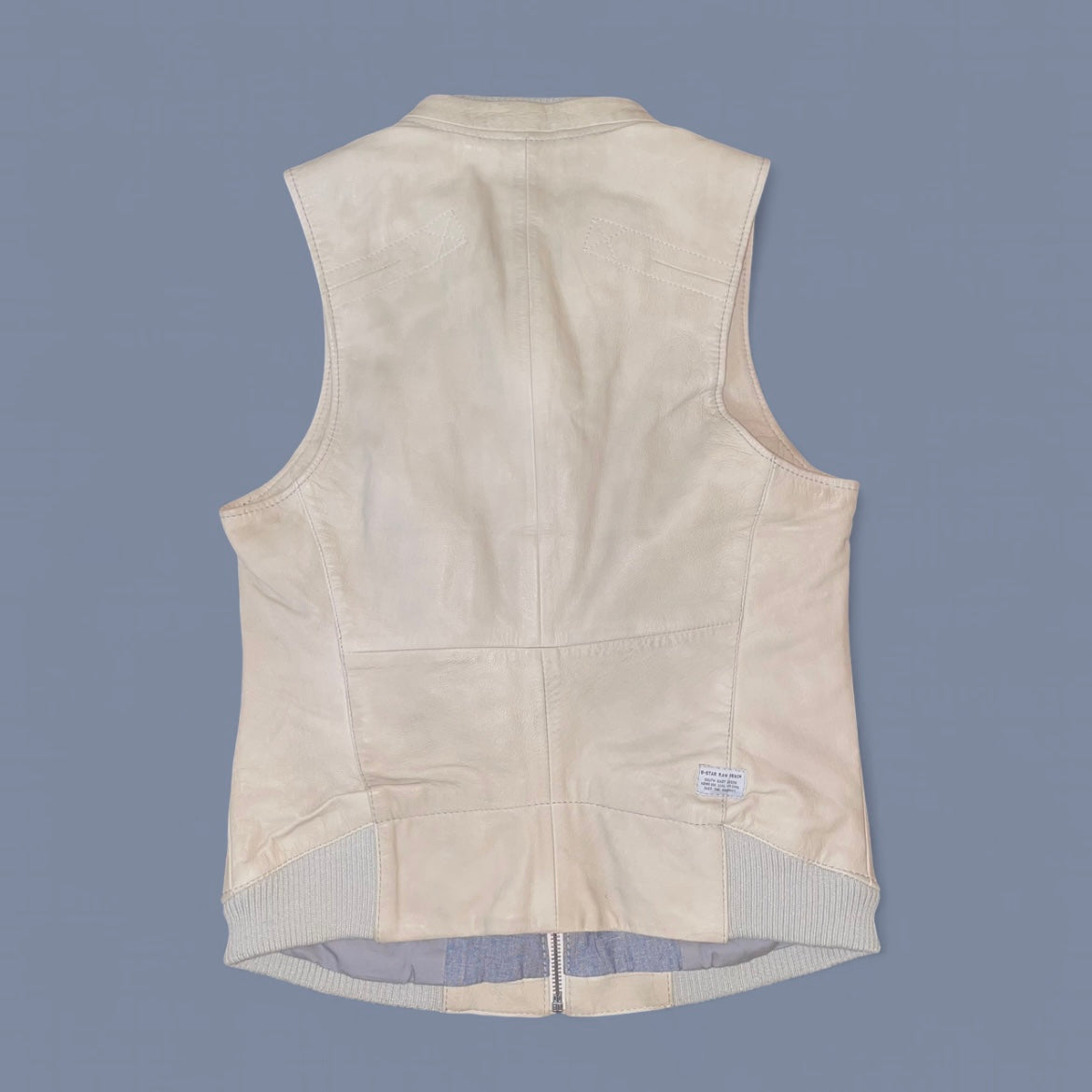 G-Star Tan Leather Utility Style Vest