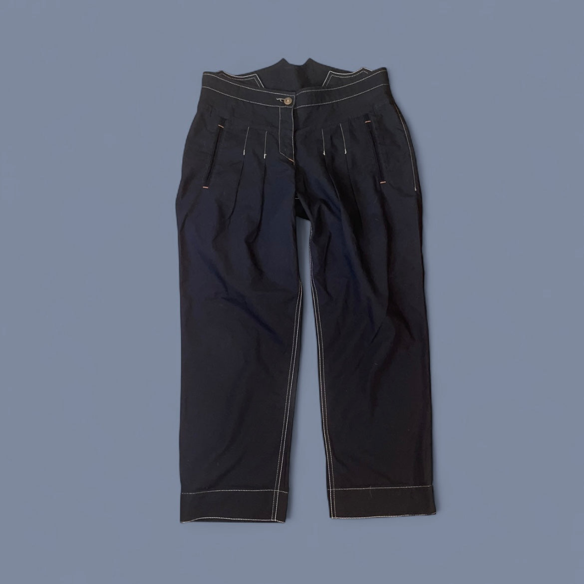 Vintage Cop. Copine Black High-Waisted Suit Trousers
