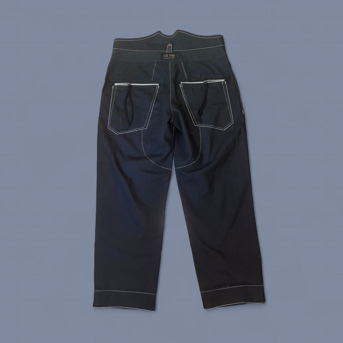Vintage Cop. Copine Black High-Waisted Suit Trousers