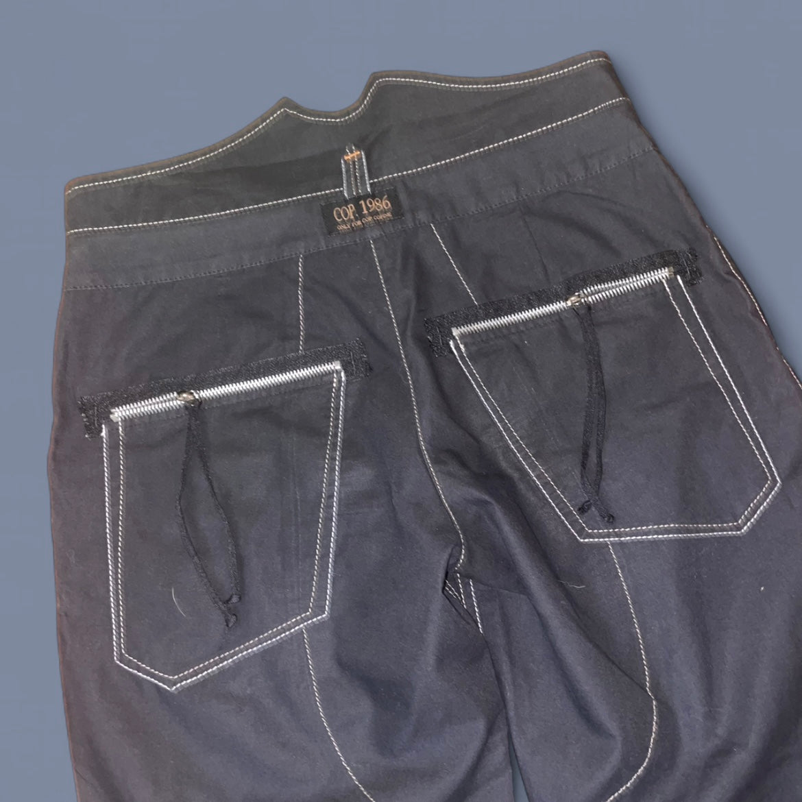 Vintage Cop. Copine Black High-Waisted Suit Trousers