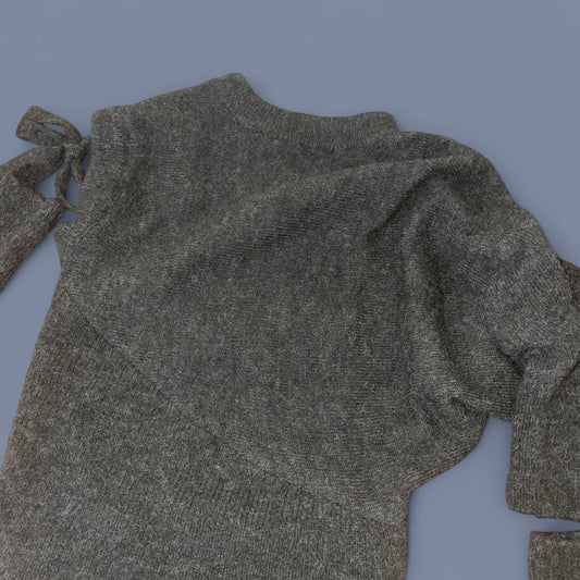 Paloma Wool Dark Gray Wool Asymmetric Sweater