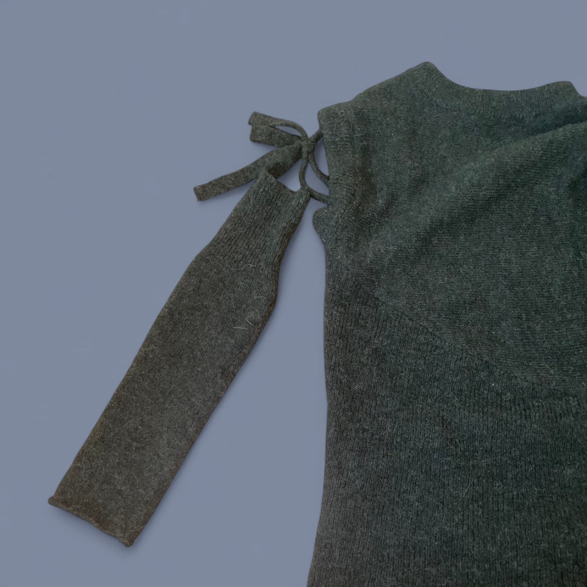 Paloma Wool Dark Gray Wool Asymmetric Sweater