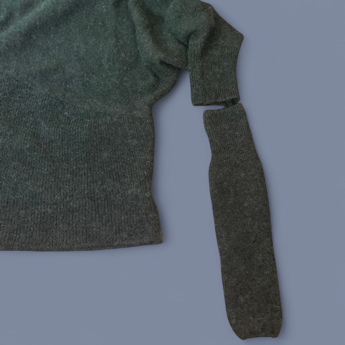 Paloma Wool Dark Gray Wool Asymmetric Sweater