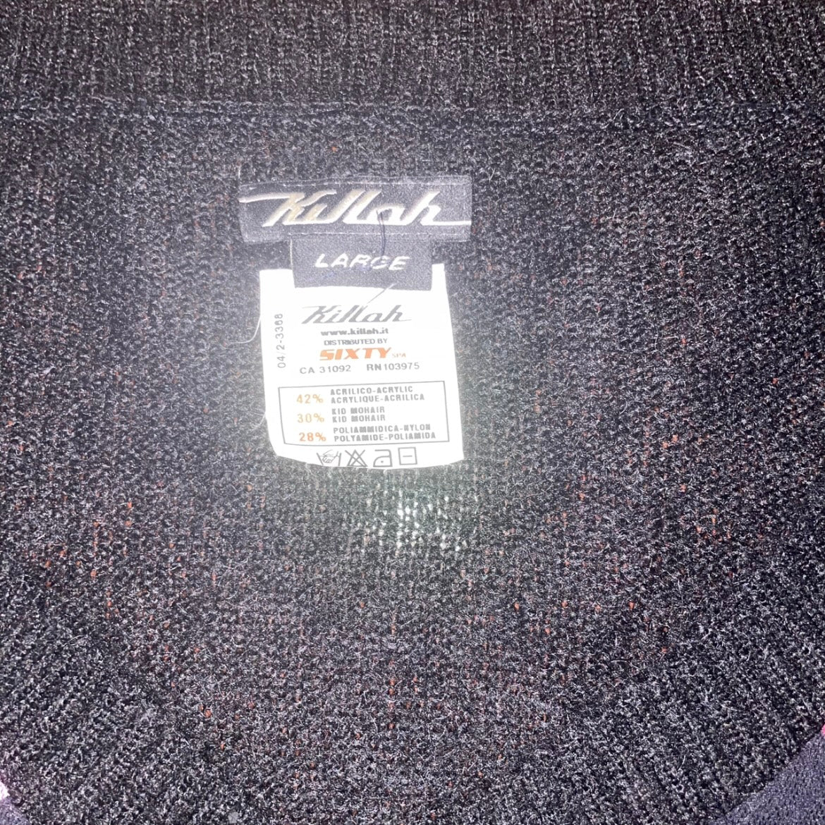 Vintage Miss Sixty Polka Dot Mesh and Knit Sweater