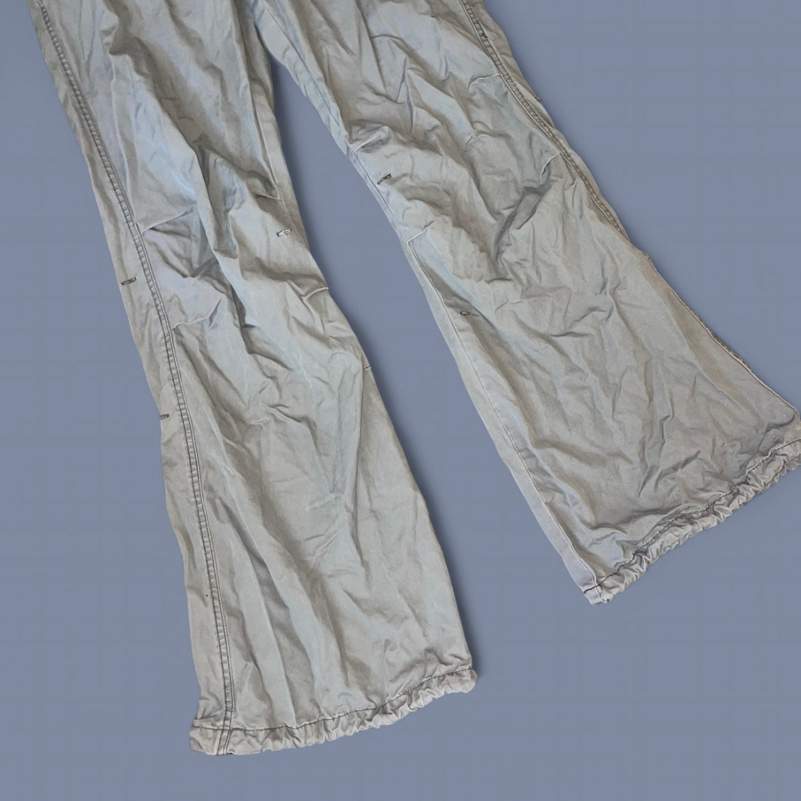 Bench Logo Gray Low Waisted Cargo Pants