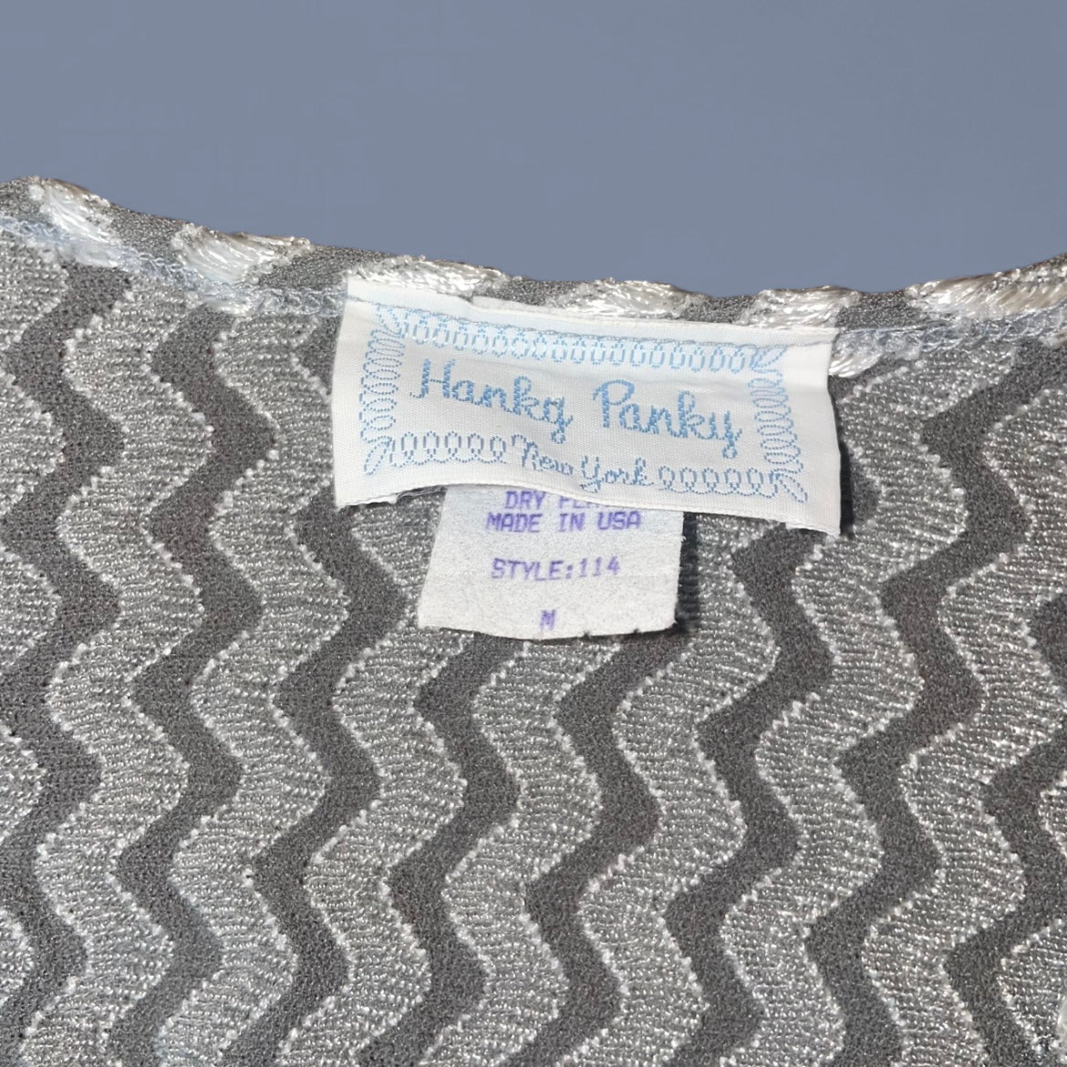 Vintage 00s Silver Pattern Mesh Long Sleeve