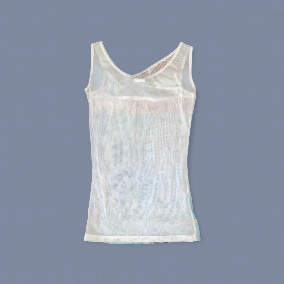 Vintage European Graphic Mesh Tank