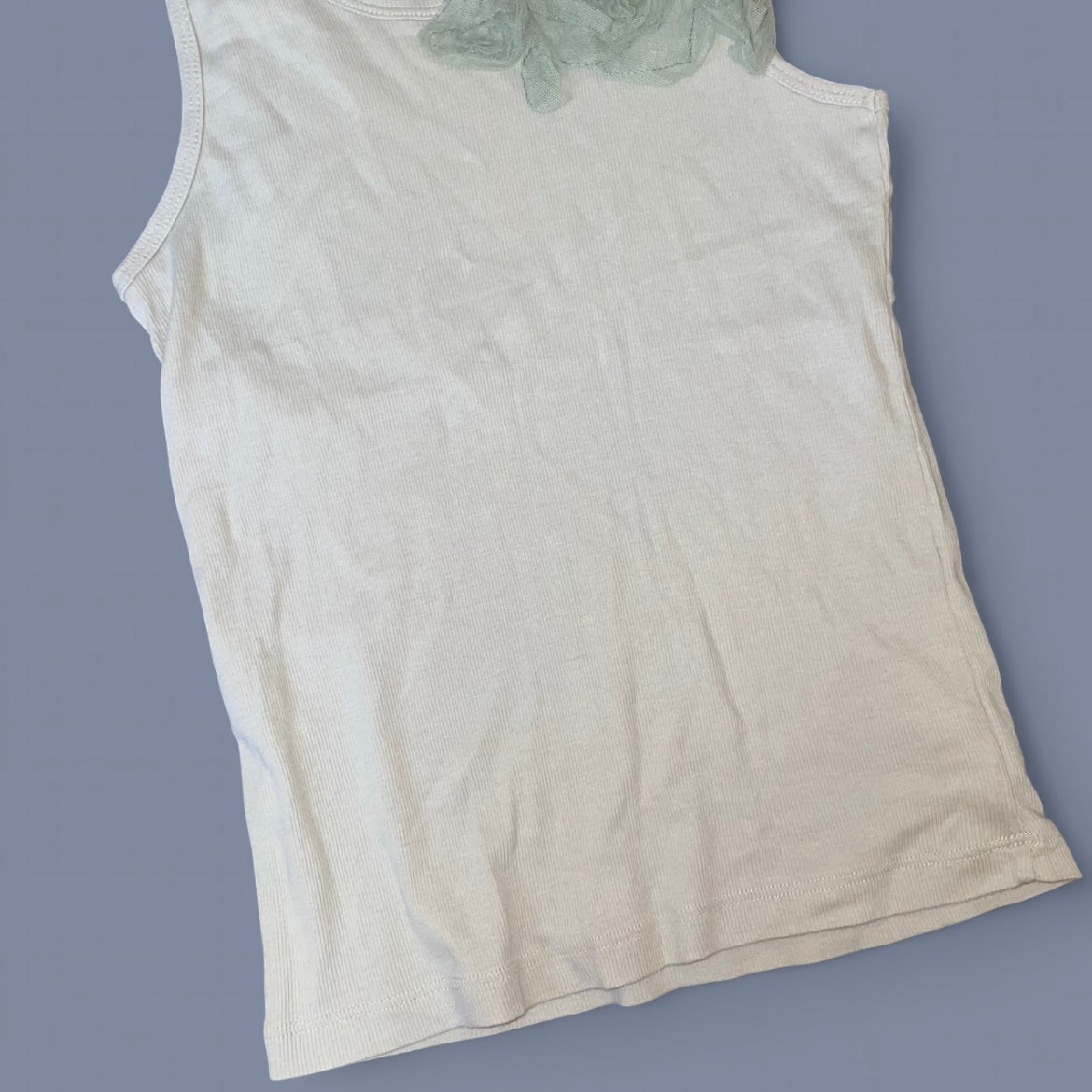 Vintage 00s Sage Green Ruffle Tank