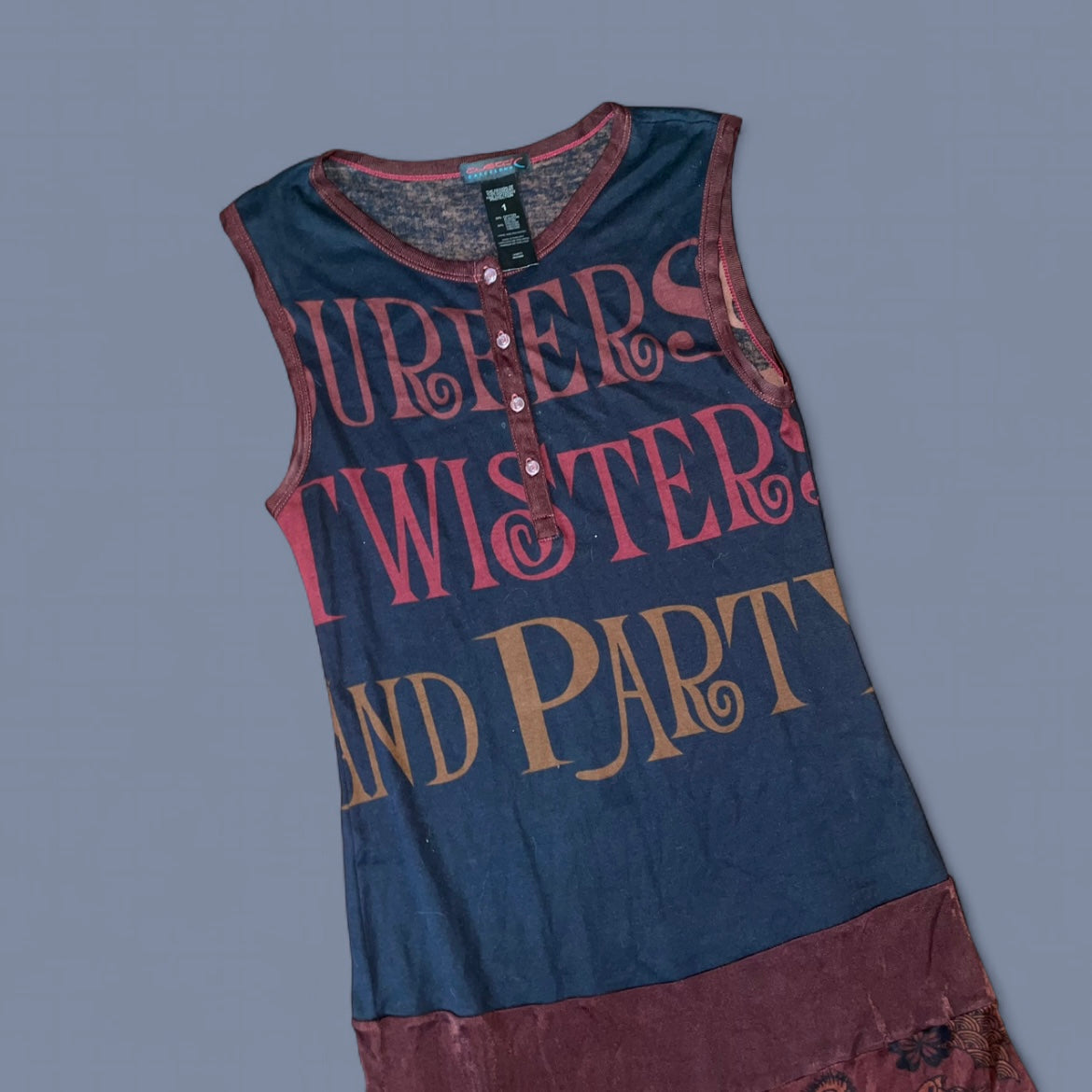 Vintage Custo Barcelona Graphic Maxi Dress