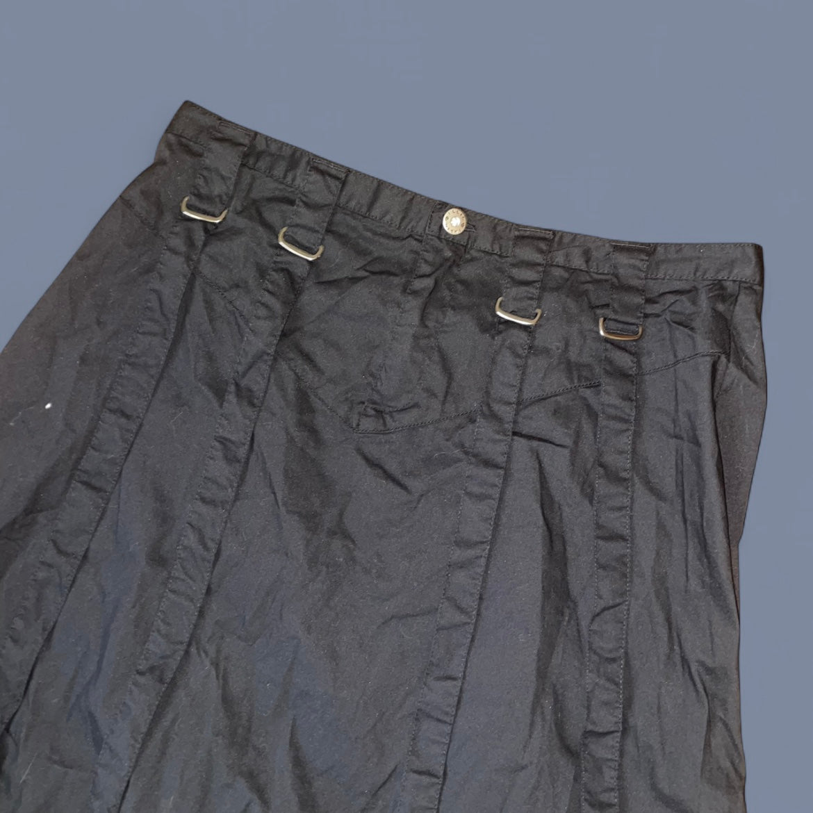 Vintage Black Apocalyptic Maxi Skirt