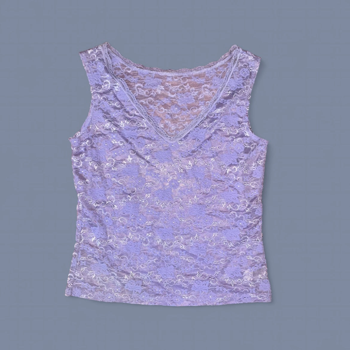 Vintage 00s Periwinkle Lace Top