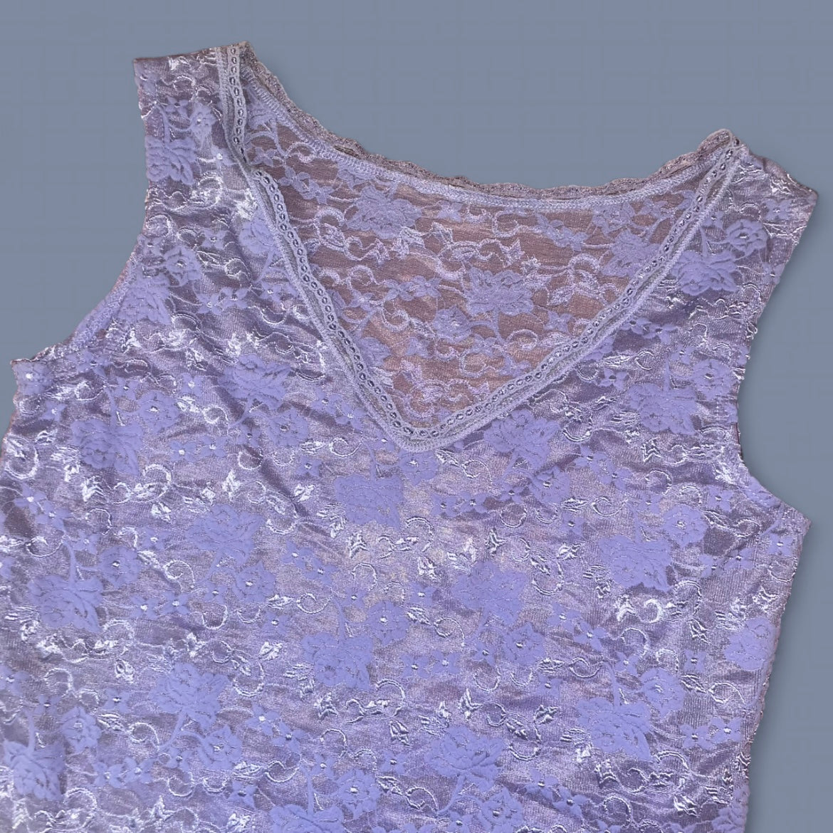 Vintage 00s Periwinkle Lace Top