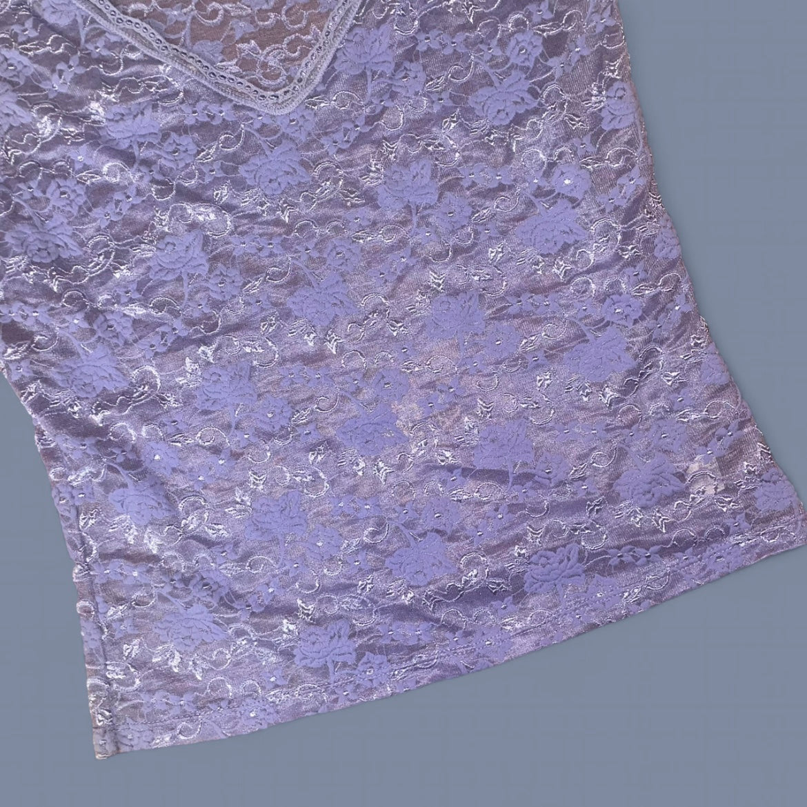 Vintage 00s Periwinkle Lace Top