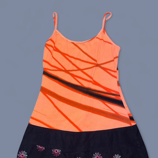 Custo Barcelona Pattern Contrast Mini Dress