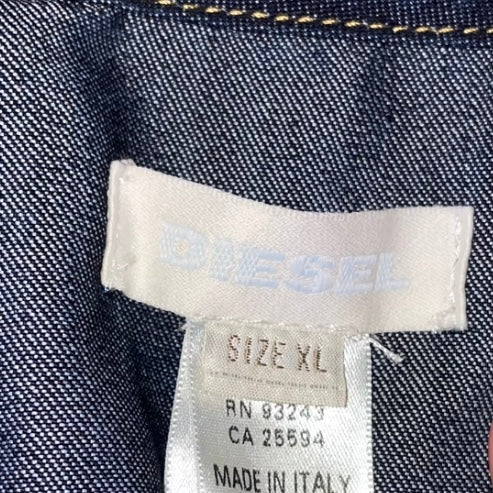 Vintage Diesel Dark Wash Denim Pleated Dress