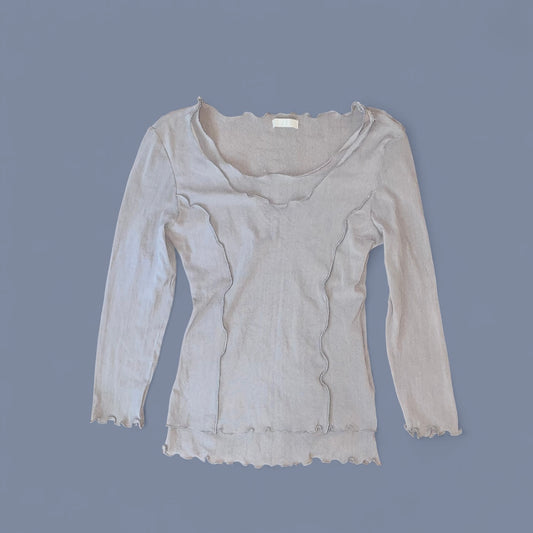 Vintage Sheer Gray Long Sleeve