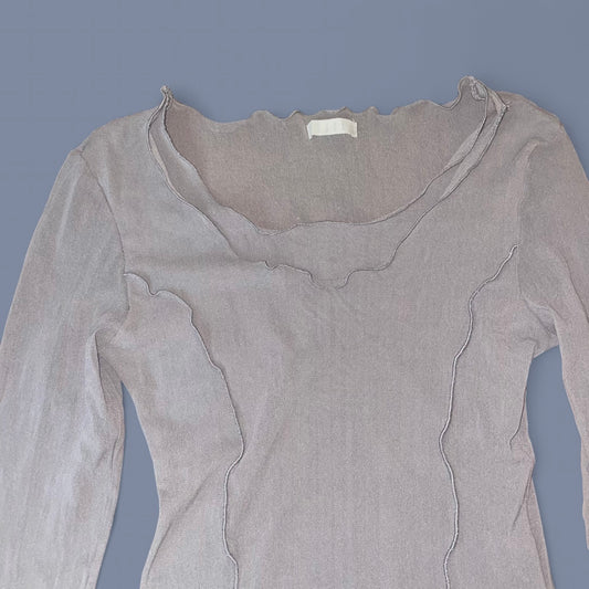 Vintage Sheer Gray Long Sleeve