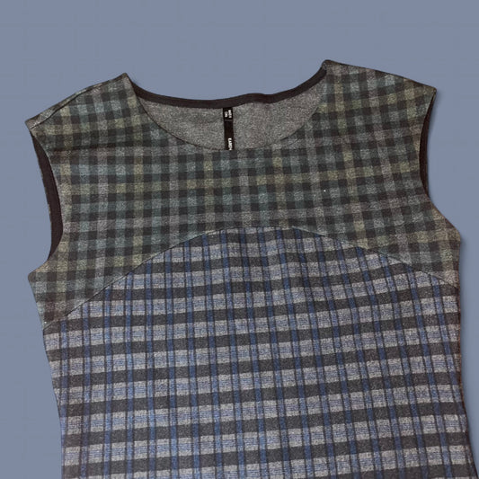 Karen Millen Gray Plaid Top
