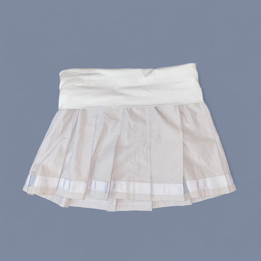 Vintage 00s Gray Pleated Fold Over Waist  Mini Skirt