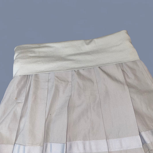 Vintage 00s Gray Pleated Fold Over Waist  Mini Skirt