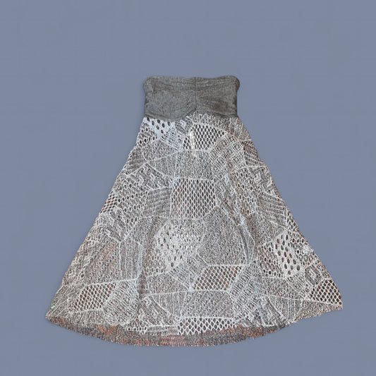 Vintage Gray Crochet Beach Cover Up