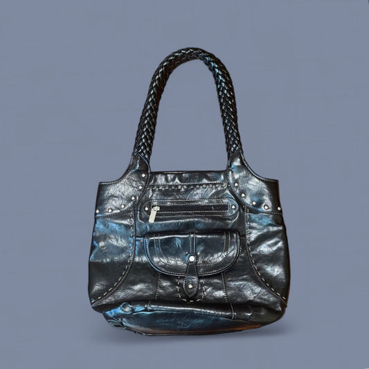 Levi's Black Leather Studded Shoulder Bag