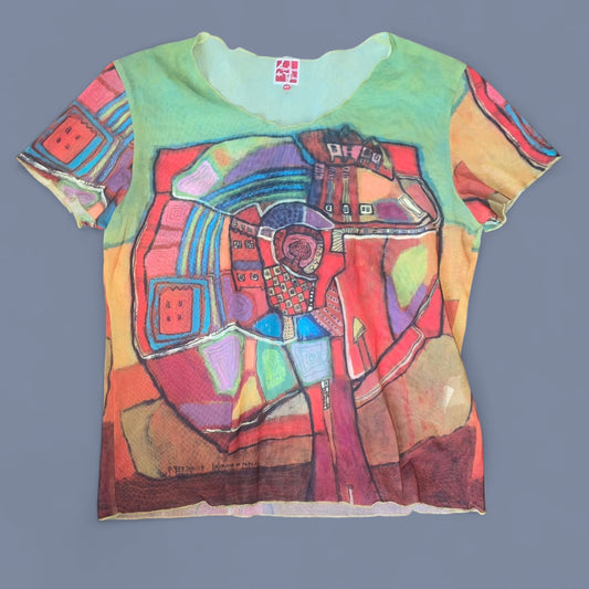 Aventures Des Toiles Sheer Mesh Graphic Tee