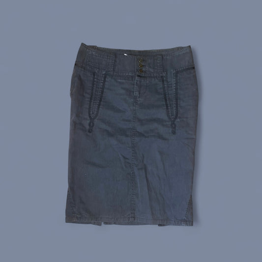 Vintage Black Diesel Midi Skirt