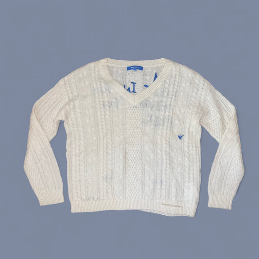 Miss Sixty White and Blue Knit Sweater