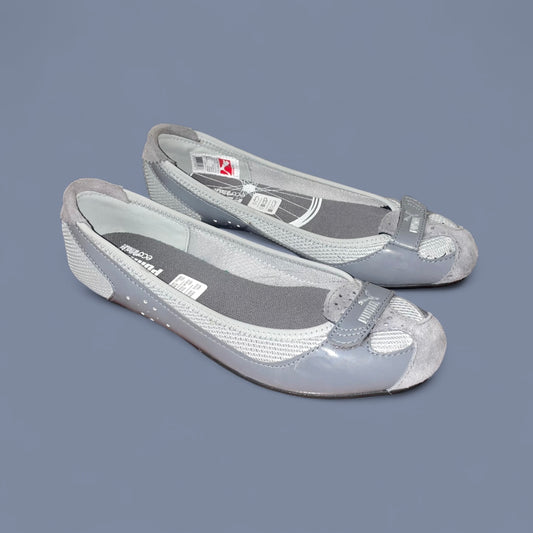 Gray Puma Sporty Ballet Flats