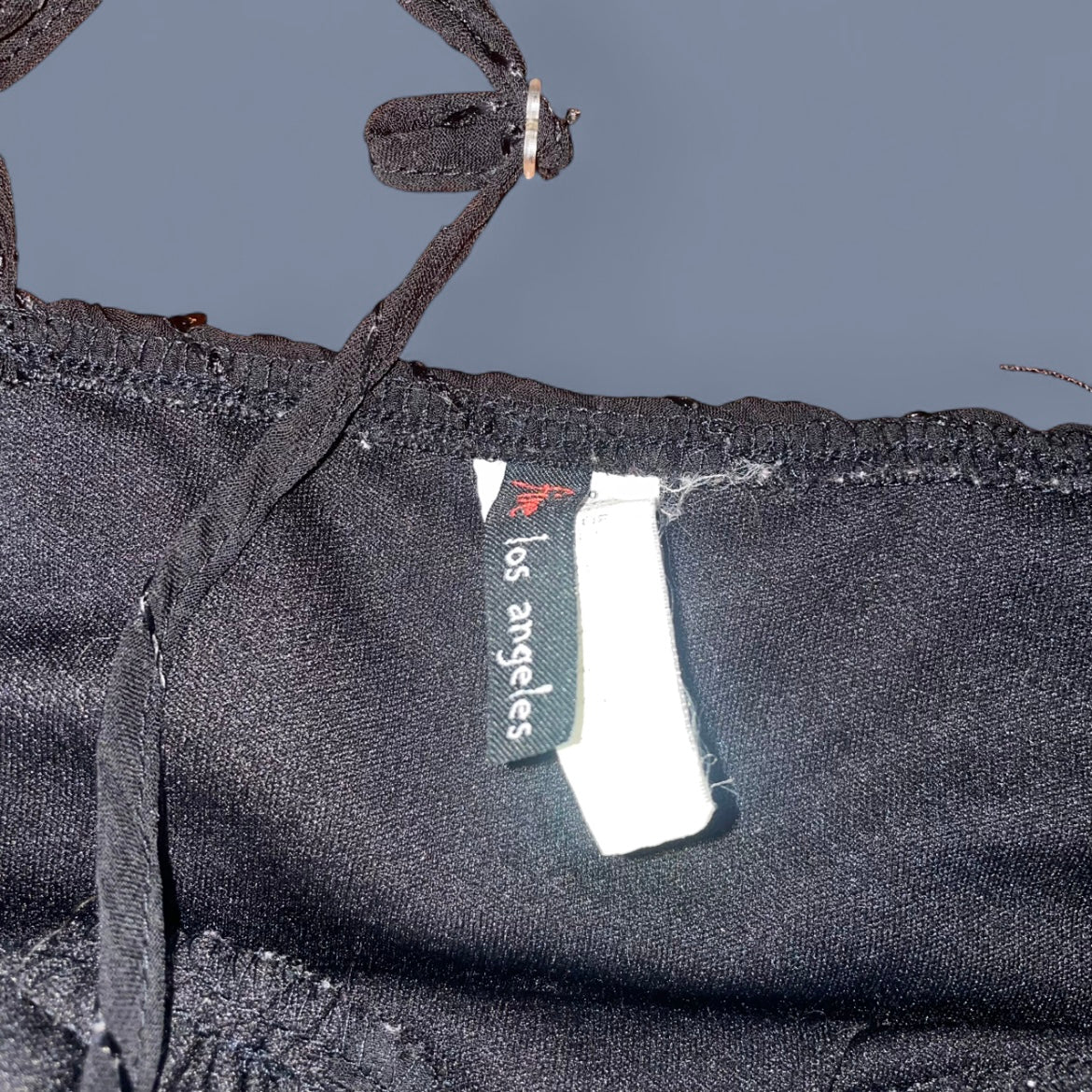 00s Black Sequin Lace Cami