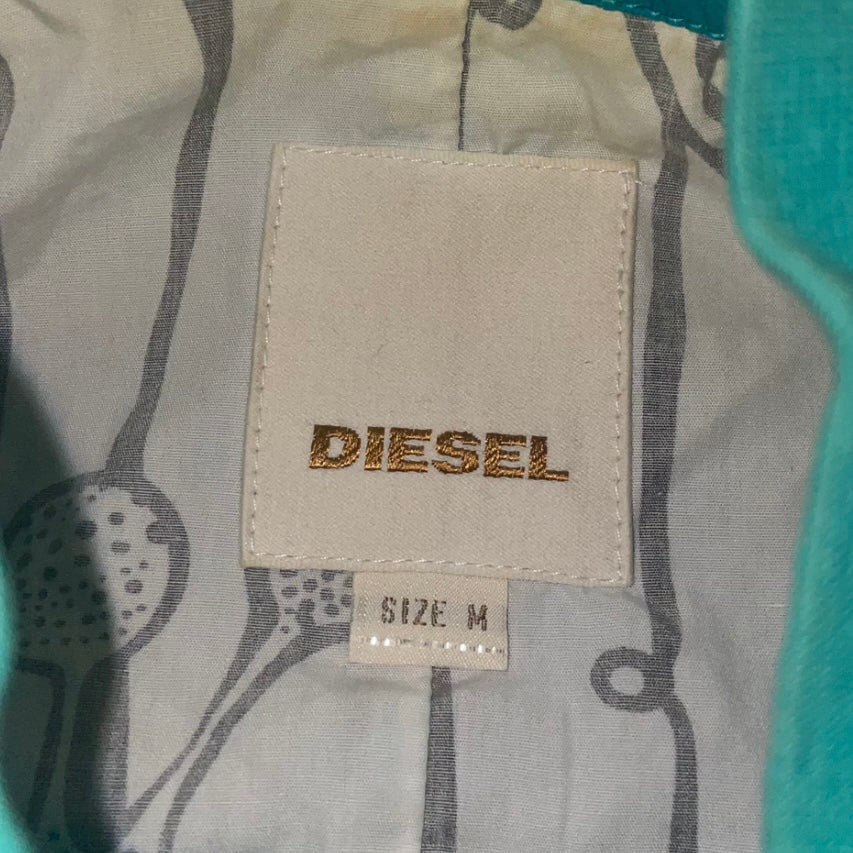 Vintage Diesel Teal Utility-style Windbreaker