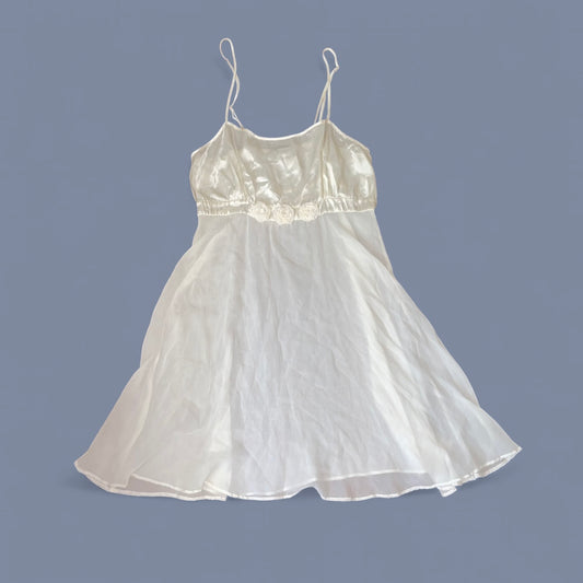 Intimissimi Sheer White Slip Dress