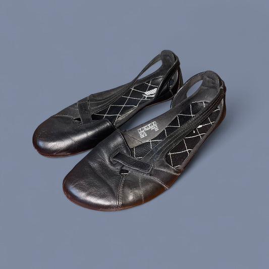 Vintage Black Puma Sporty Ballet Flats