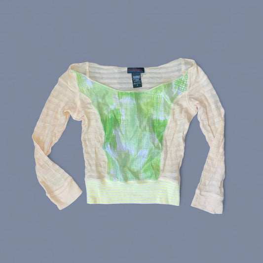 Vintage Custo Barcelona Knit Boat-neck Top