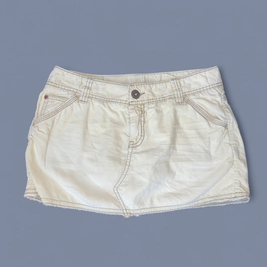 Vintage 00s American Eagle Pale Yellow Mini Skirt