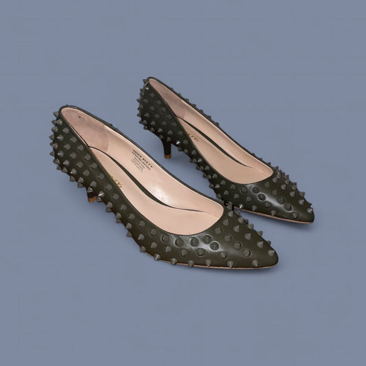 Miss Sixty Gray Spike Kitten Heels
