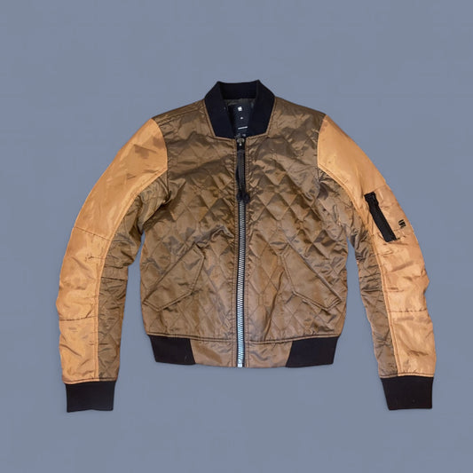 G-Star Brown Quilted Bomber Jacket