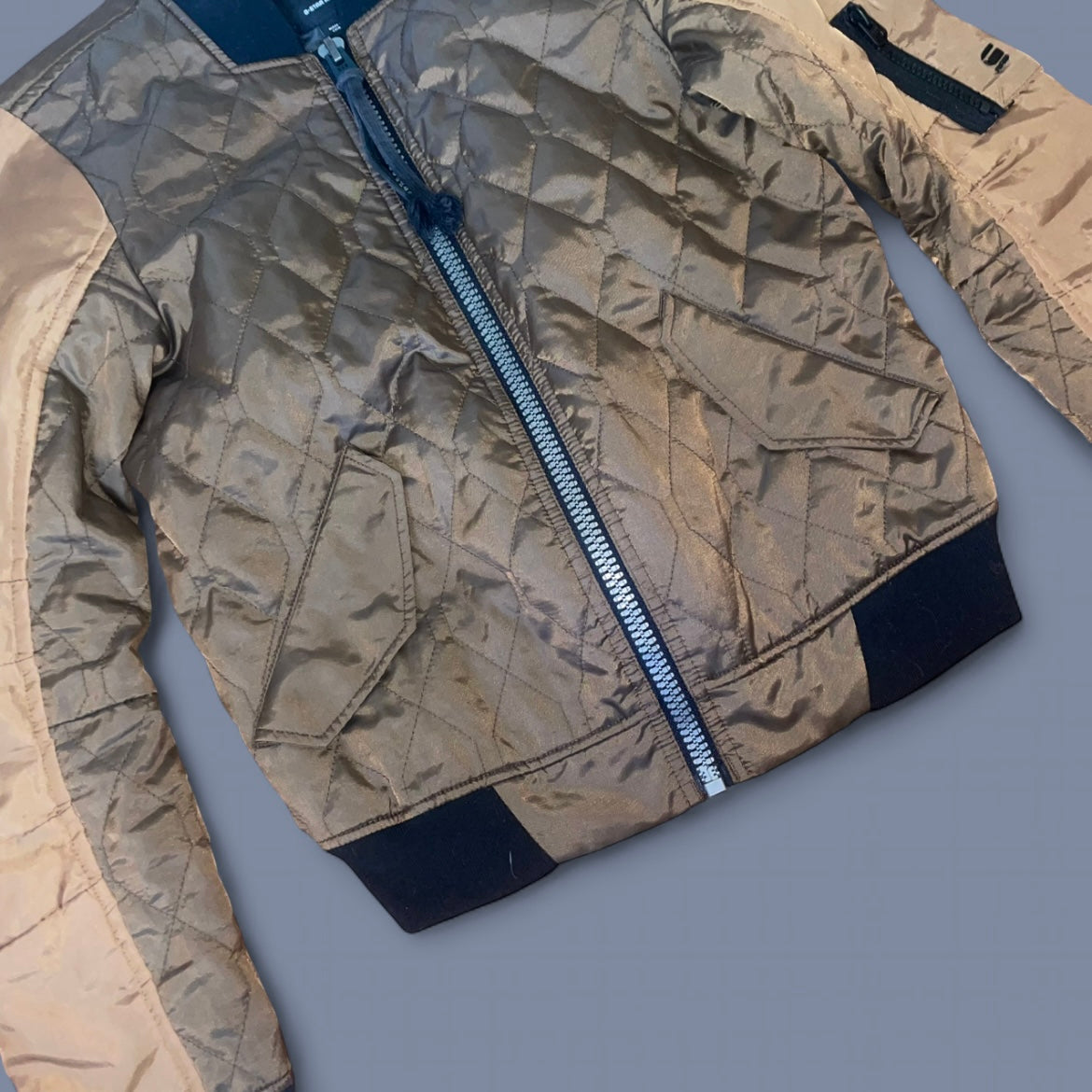 G-Star Brown Quilted Bomber Jacket