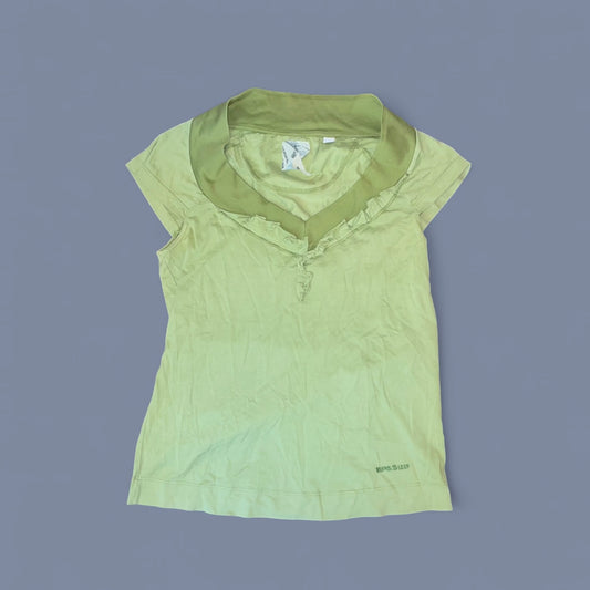 Vintage Miss Sixty Green Ruffle Top