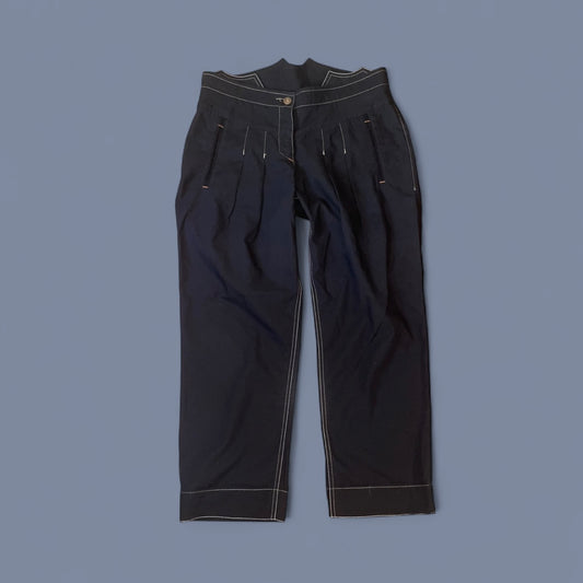 Vintage Cop. Copine Black High-Waisted Suit Trousers