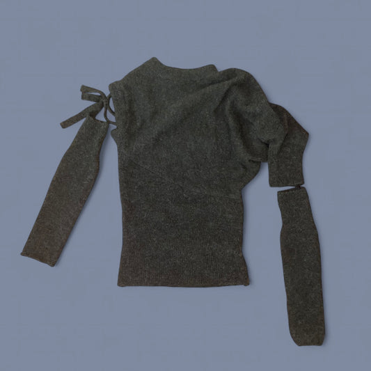 Paloma Wool Dark Gray Wool Asymmetric Sweater