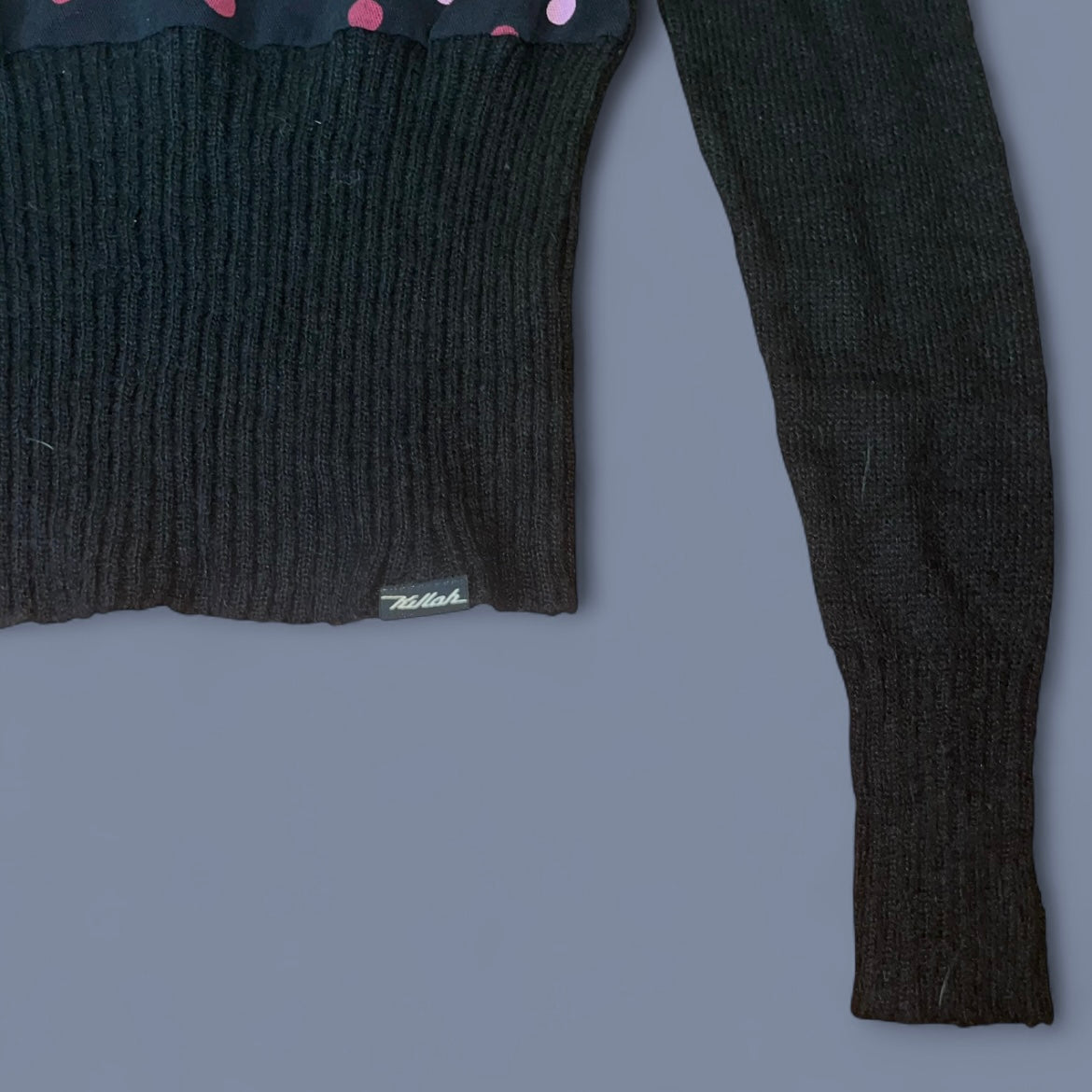 Vintage Miss Sixty Polka Dot Mesh and Knit Sweater